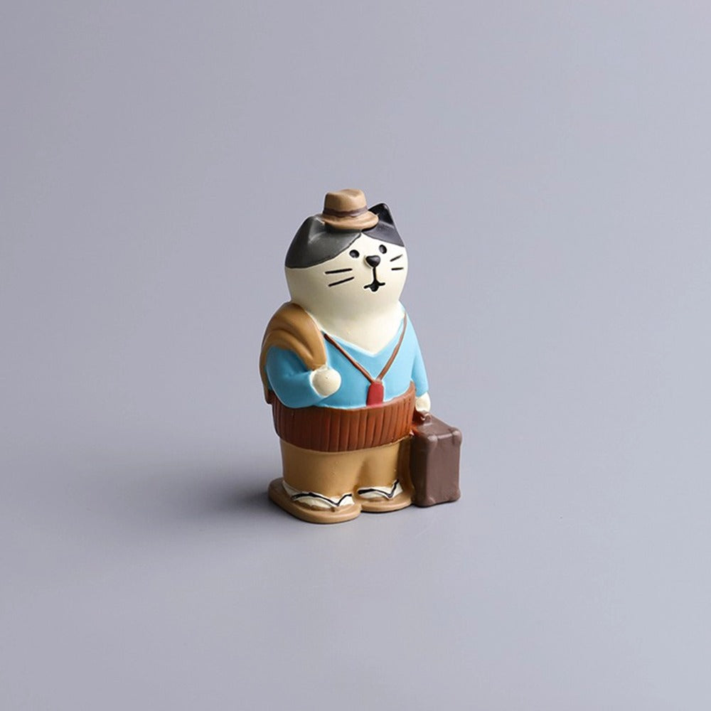 Décorations de bureau en forme de chat voyageur