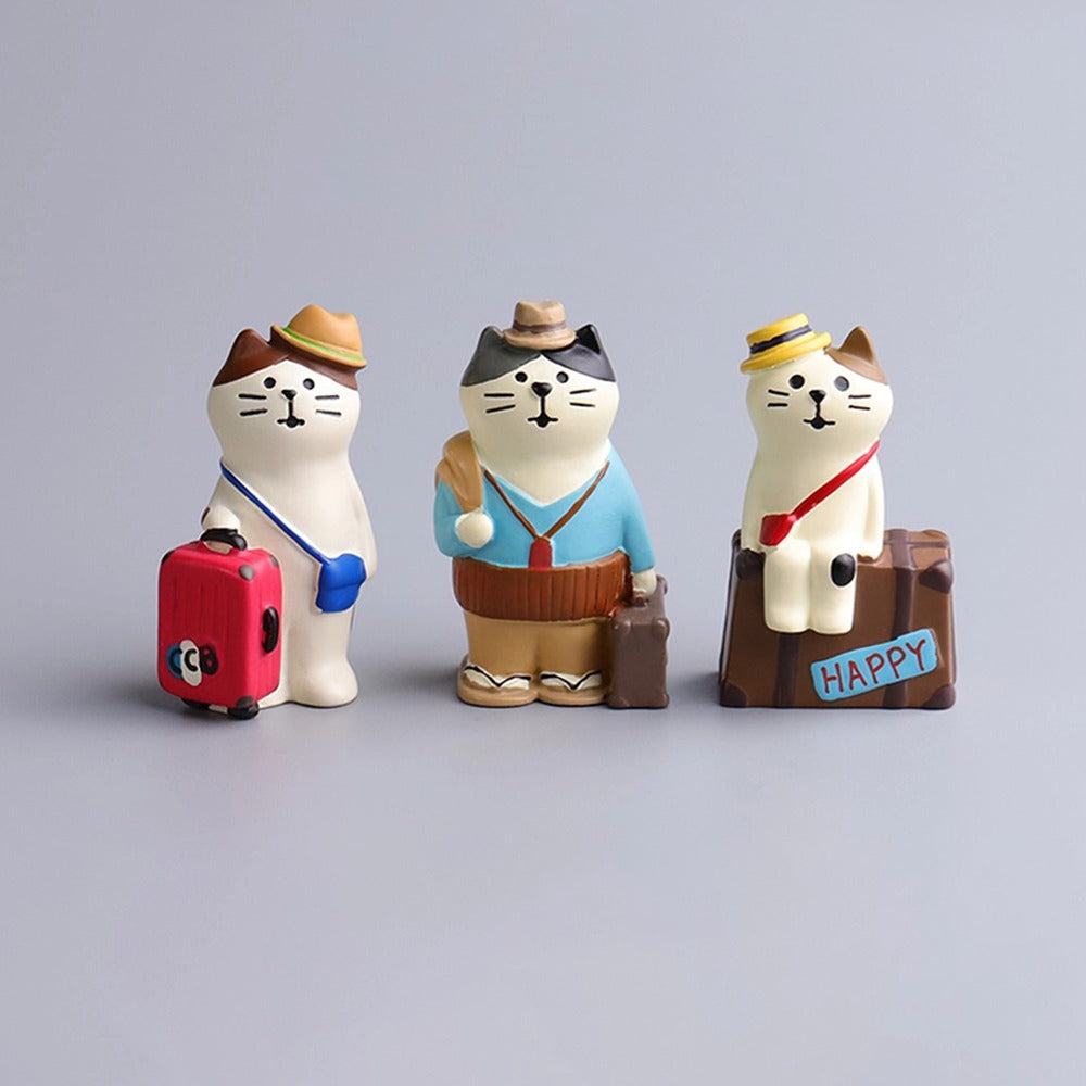 Décorations de bureau en forme de chat voyageur