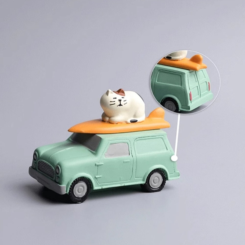 Décorations de bureau en forme de chat voyageur