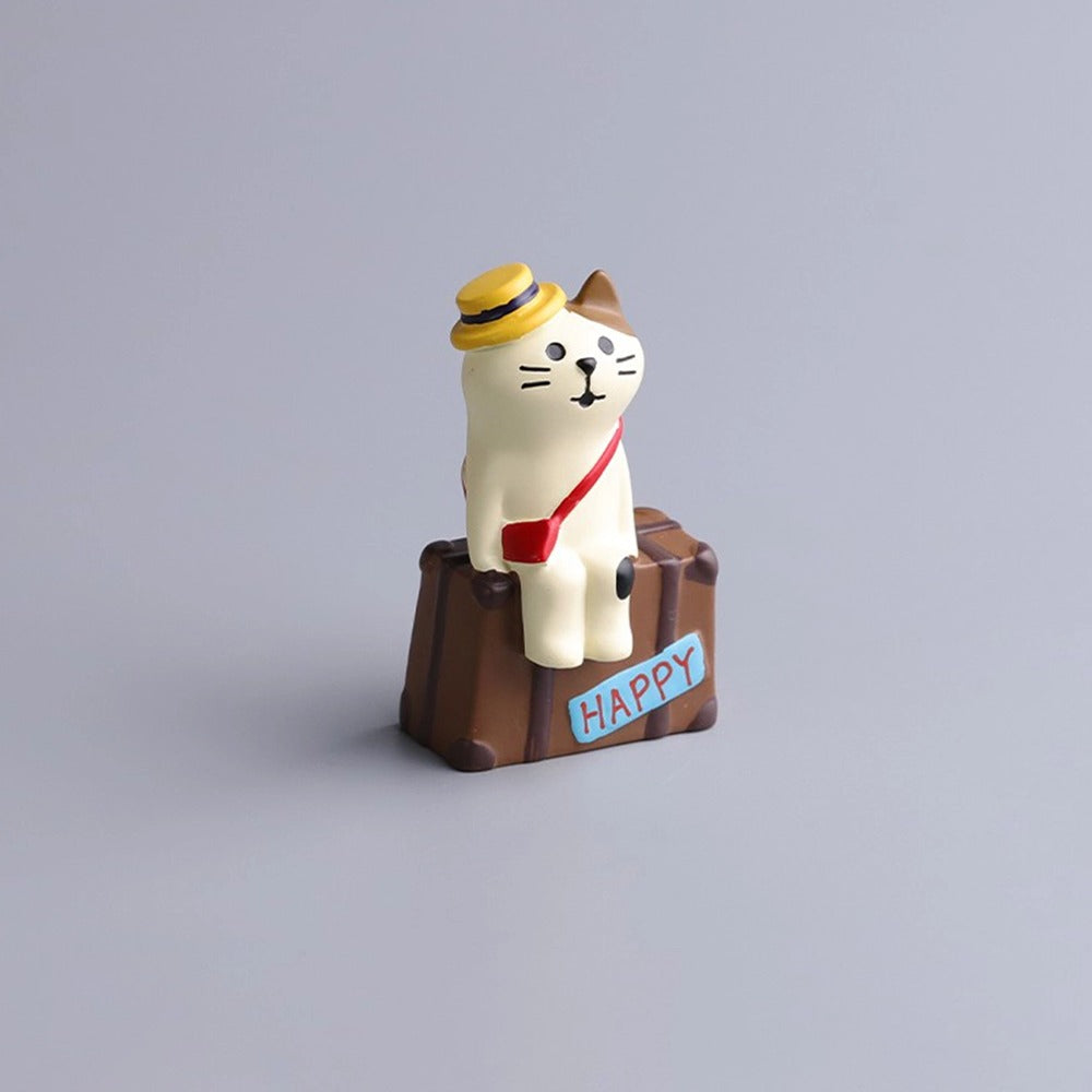 Décorations de bureau en forme de chat voyageur