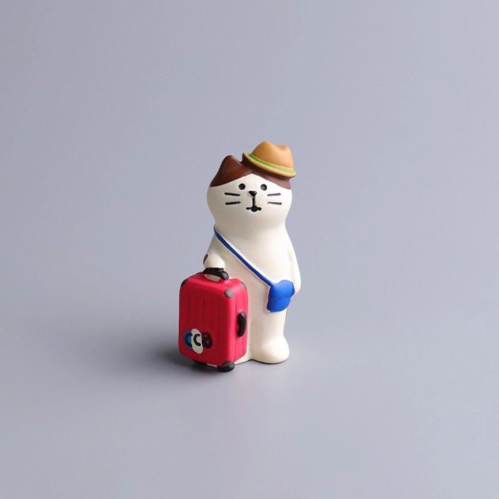 Décorations de bureau en forme de chat voyageur