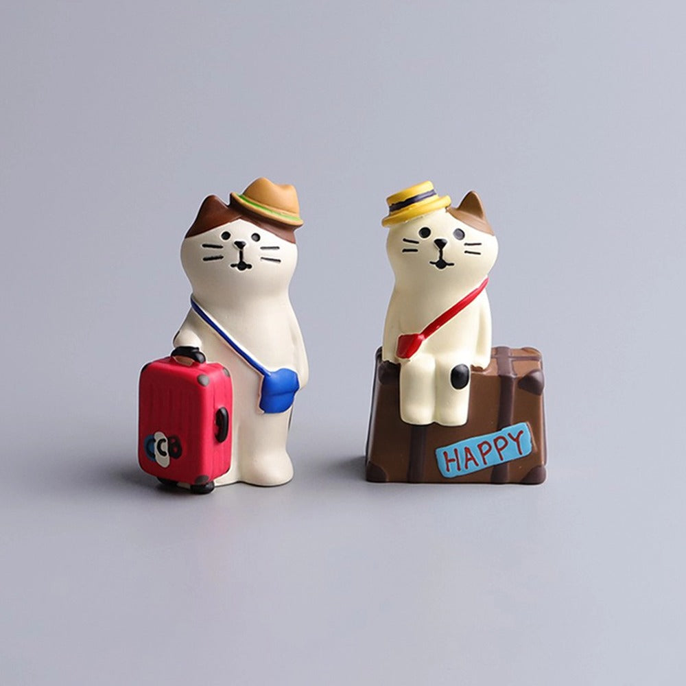 Décorations de bureau en forme de chat voyageur