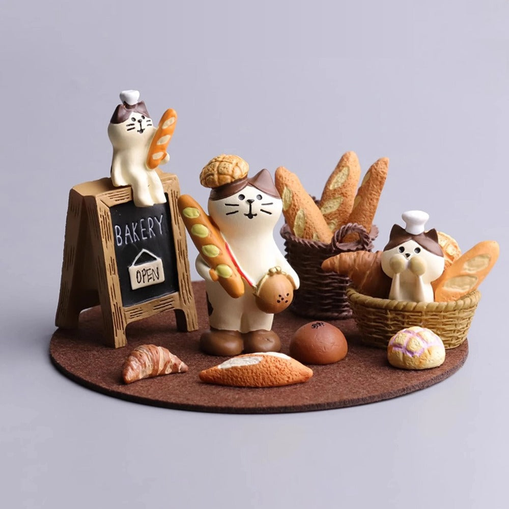 Cute Cat Bread Toast Model Toys