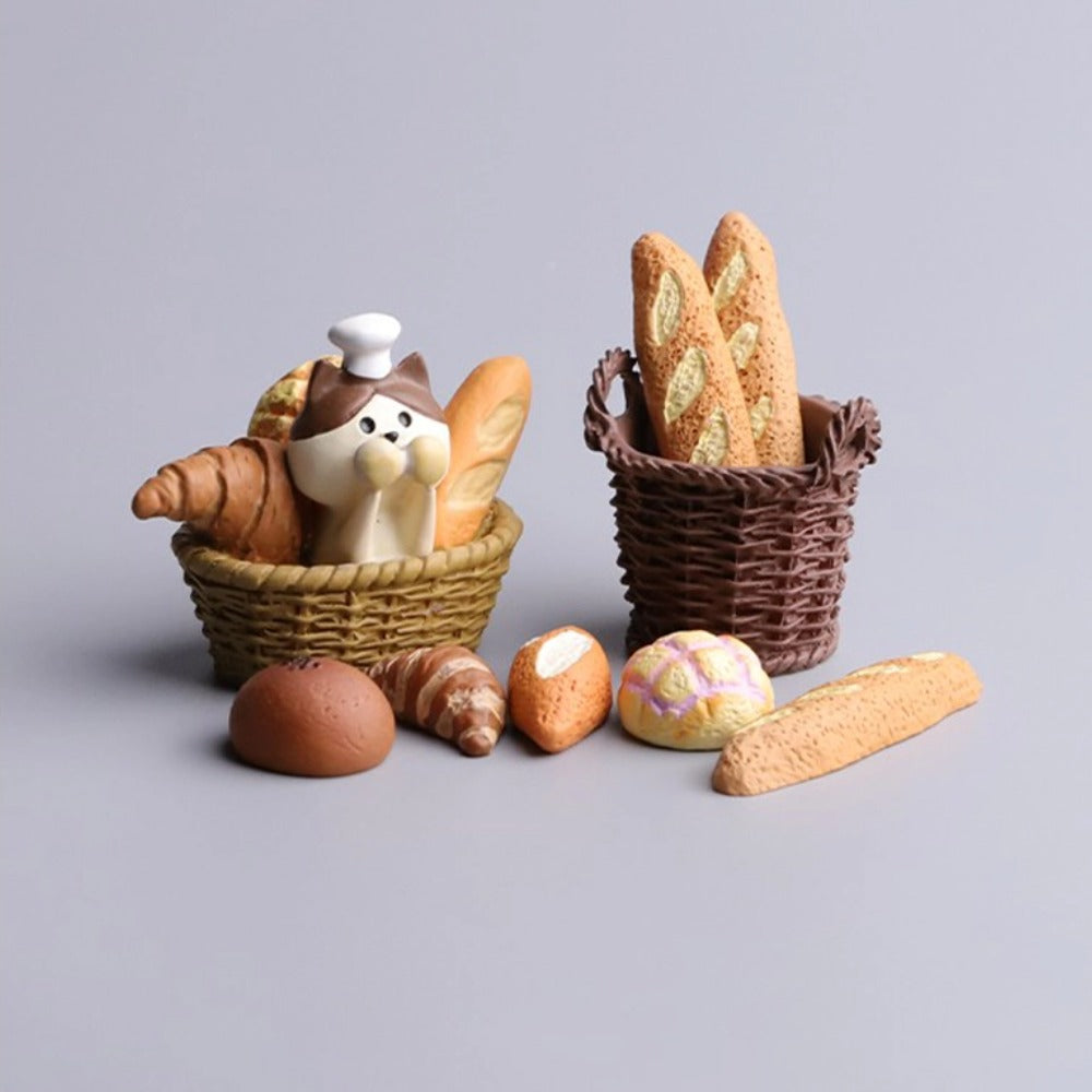 Cute Cat Bread Toast Model Toys