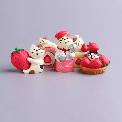 Strawberry cat series creative ornaments