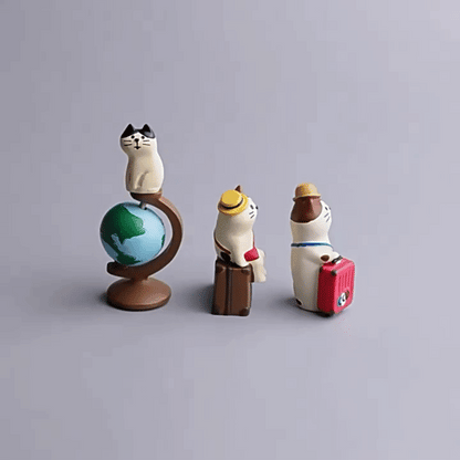 Décorations de bureau en forme de chat voyageur