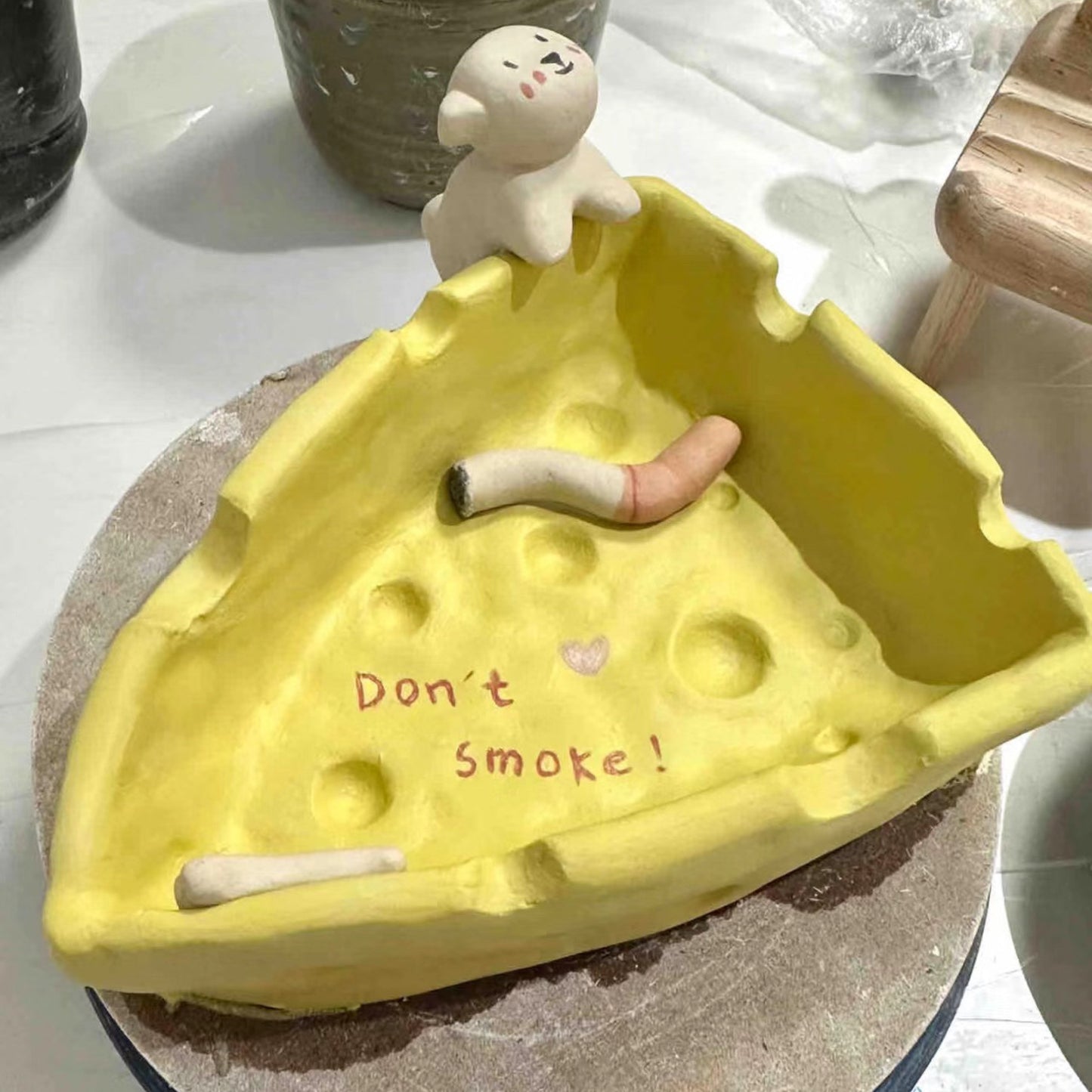 Custom Ceramic Handmade Pet Figurine Ashtray