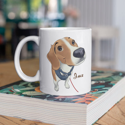 Tasse à café personnalisée avec dessin animé pour animaux de compagnie