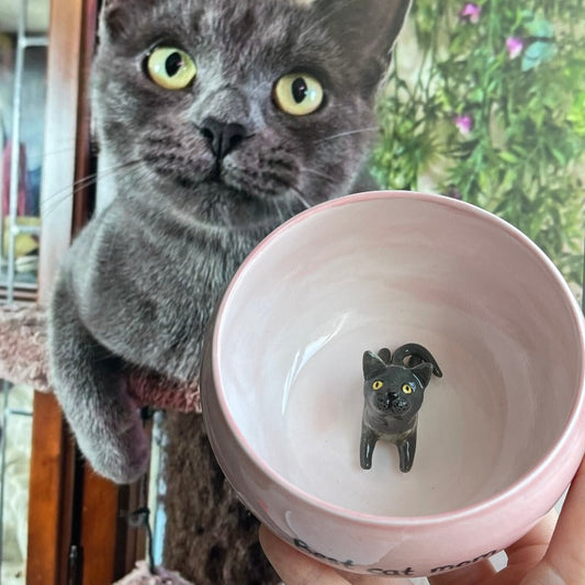 Handmade Custom Pet's Figure Ceramic Mug-For Cat