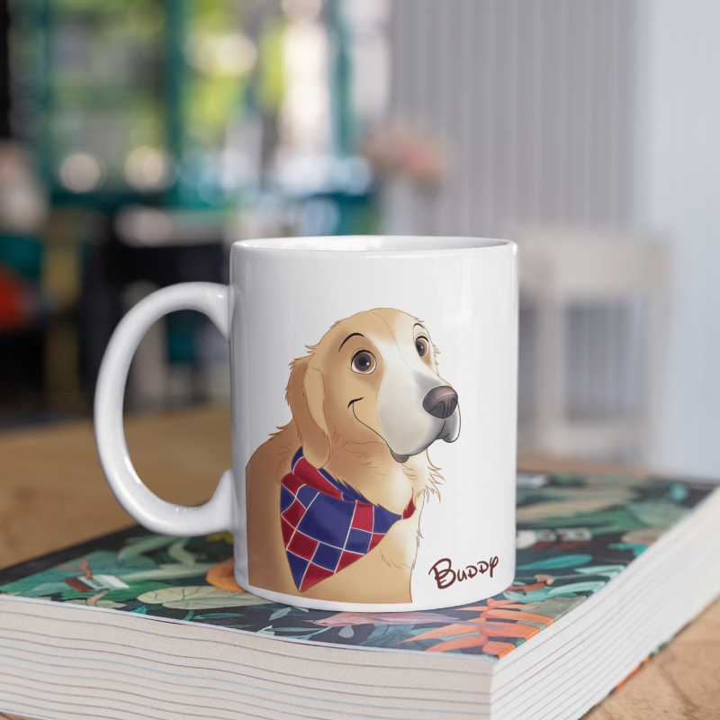 Tasse à café personnalisée avec dessin animé pour animaux de compagnie